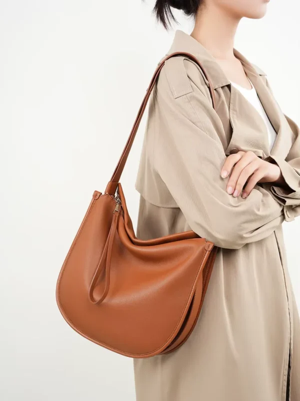 Custom Genuine Leather Ladies Handbag Soft Hand Feeling Single Shoulder Crossbody Bag Women - Image 3