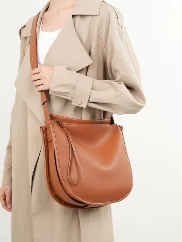 Custom Genuine Leather Ladies Handbag Soft Hand Feeling Single Shoulder Crossbody Bag Women - Image 2