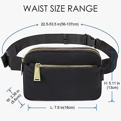 Customizable Stylish Simple Men and Women Waist Bag Adjustable Shoulder Strap Messenger Bag Work Sports Running Hiking Waist Bag - Image 3