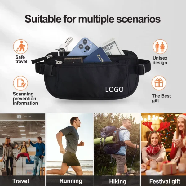 Customized Running Waist Bag Waterproof Belts Women and Men Fanny Pack Sports Hiking Mobile Phone Holder Fanny Pack - Image 4