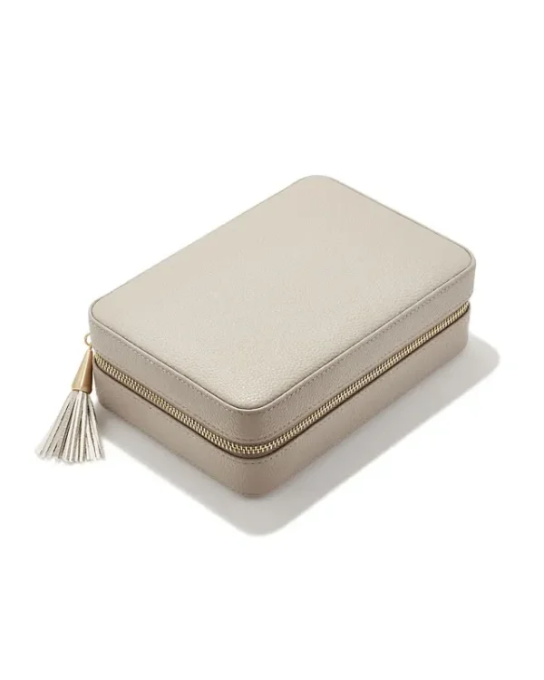 Medium Travel Jewelry Case – Structured Organizer with Removable Pouch​ - Image 2
