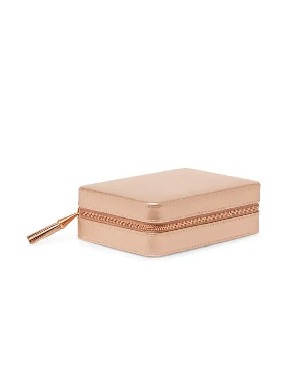 Medium Travel Jewelry Case – Structured Organizer with Removable Pouch​ - Image 3
