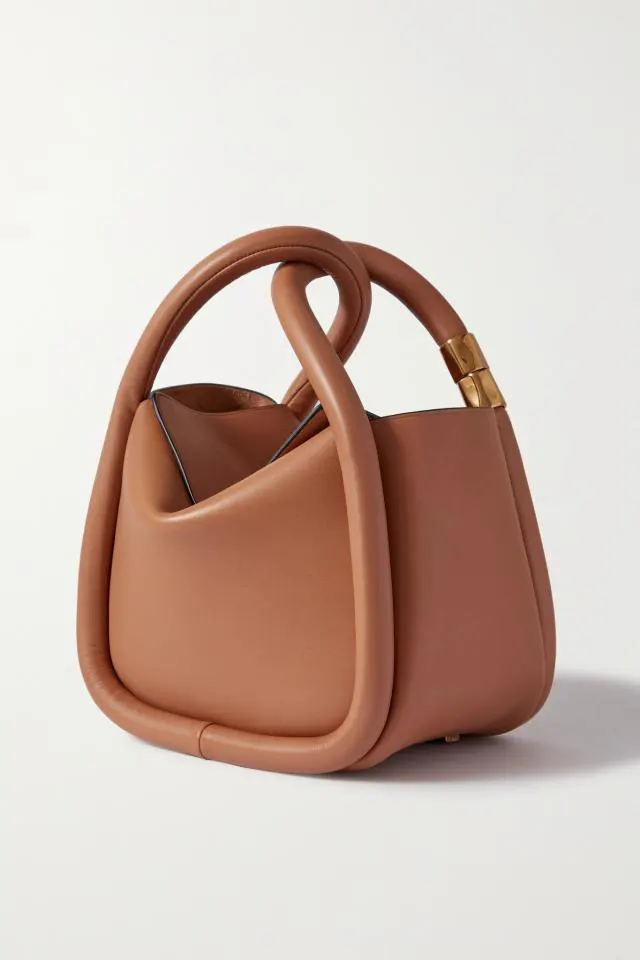 Mini Wonton-Style Leather Top Handle Bag – Soft Cowhide in Neutral & Bold Tones - Image 10
