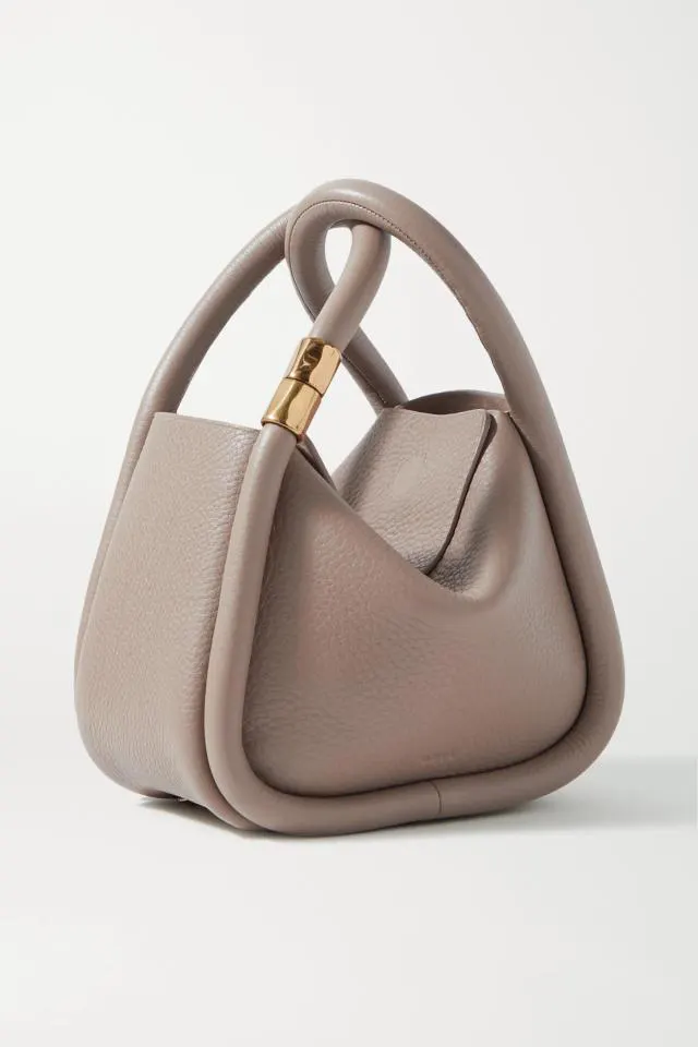 Mini Wonton-Style Leather Top Handle Bag – Soft Cowhide in Neutral & Bold Tones - Image 7