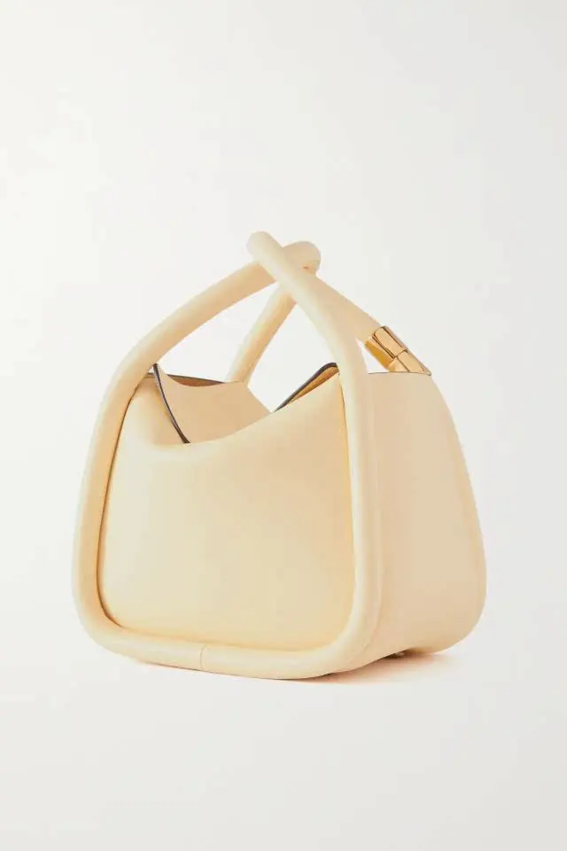 Mini Wonton-Style Leather Top Handle Bag – Soft Cowhide in Neutral & Bold Tones - Image 6
