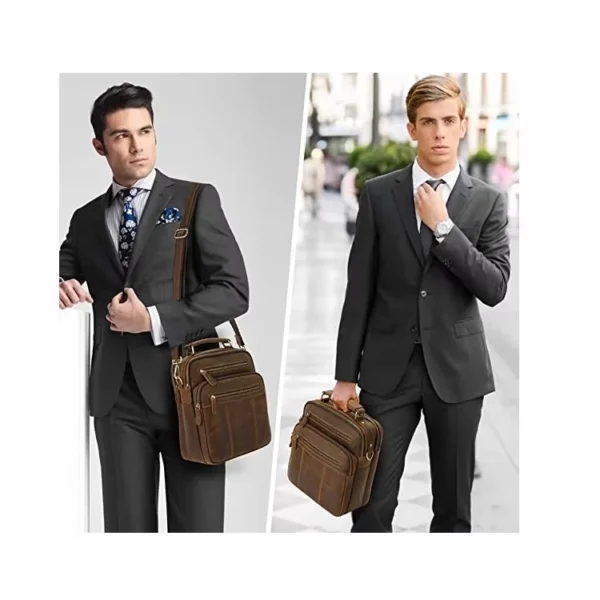 New Leather Men’s Wallet Shoulder Bag Men’s Messenger Bag Large Capacity Handbag - Image 3