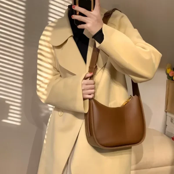 Retro Design Underarm Women Saddle Bag Single Shoulder Crossbody Bag Ladies Handbag - Image 5