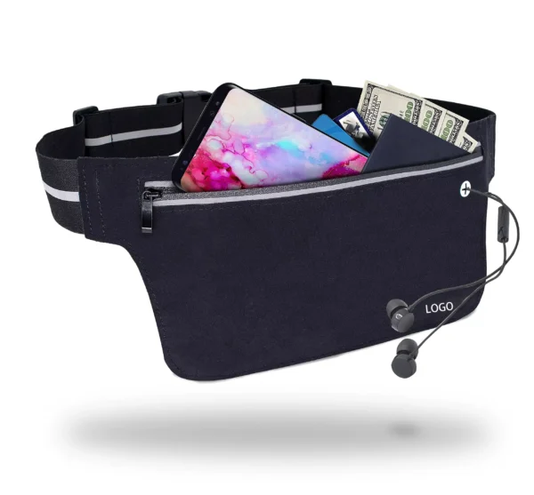 Sports Running Waist Bag Men and Women Waterproof Bag Reflective Elastic Fitness Travel Mobile Phone Holder Bag - Image 2